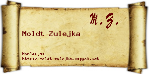 Moldt Zulejka névjegykártya